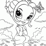 Menina de descanso