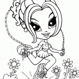 Menina com corda de pular