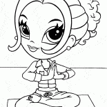 Menina na ioga