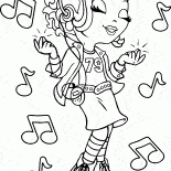 A menina canta
