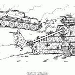 T-34 em uma batalha