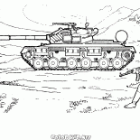 Tanque soviético em manobras