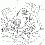 Robot serrar uma madeira