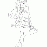 Barbie em um vestido curto