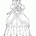 Barbie no vestido exuberante