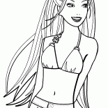 Barbie em um maiô