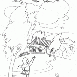 Os pássaros voam sul