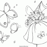 Fada em um belo jardim