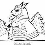 Cabra e floresta