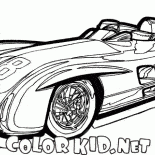 Coloring page - Carro de corrida dos anos 80