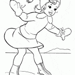 Menina em patins
