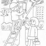 Birdhouse em uma árvore