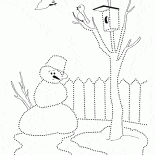 Boneco de neve quase derretida