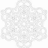 Floco de neve com corações