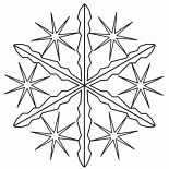 Estrelar na forma de flocos de neve