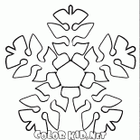 Floco de neve sob a forma de folhagem
