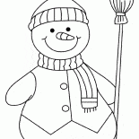 Boneco de neve alegre