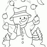 Boneco de neve do palhaço