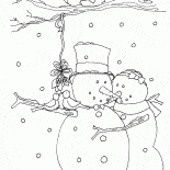 Dois bonecos de neve