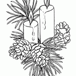 Velas de Natal em uma filial