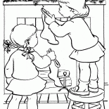 Crianças meias do cair