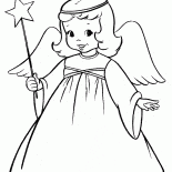 Menina no traje do anjo