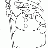 Traje do boneco de neve para uma criança