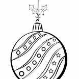 Bola da árvore de Natal em uma corda