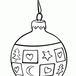 Bola na árvore de Natal