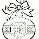 Decorações da árvore de Natal com uma curva
