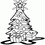 Árvore de Natal com uma estrela