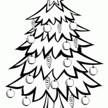 Árvore de Natal por um ano novo
