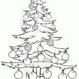 Árvore de Natal fica em linha reta