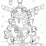 Ano Novo e árvore de Natal