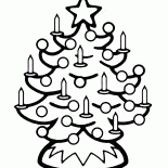 As velas na árvore de Natal