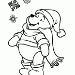 Winnie the Pooh e flocos de neve