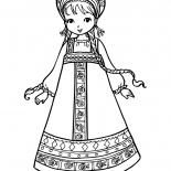 Menina no traje nacional