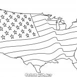 Bandeira americana Mapa