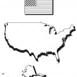Mapa da América ea bandeira